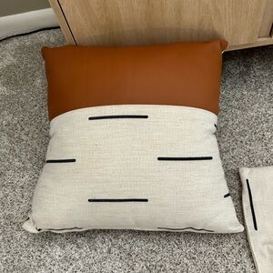 Brown and Cream Decorative Pillow covers (5)